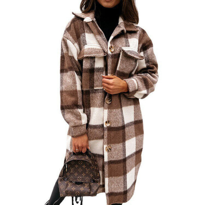 Women's Double-Breasted Trench Coat Notch Lapel Belted Longline Storm-Flap Classic