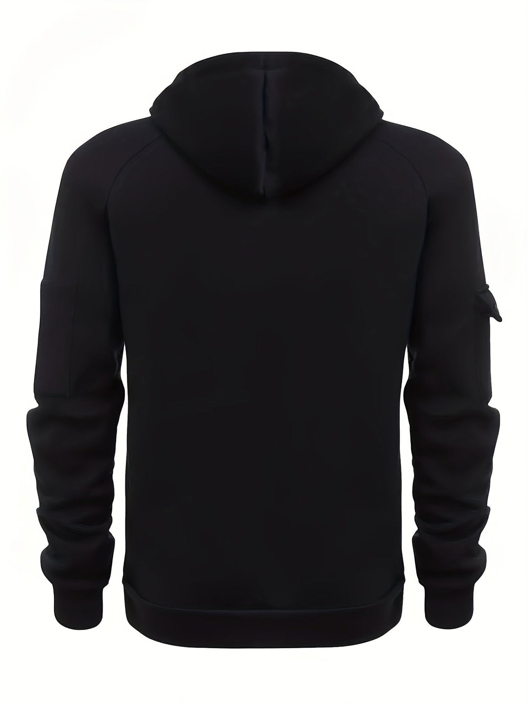 Men's Utility Quarter-Zip Hoodie Drawstring Sleeve Pocket Techwear Relaxed