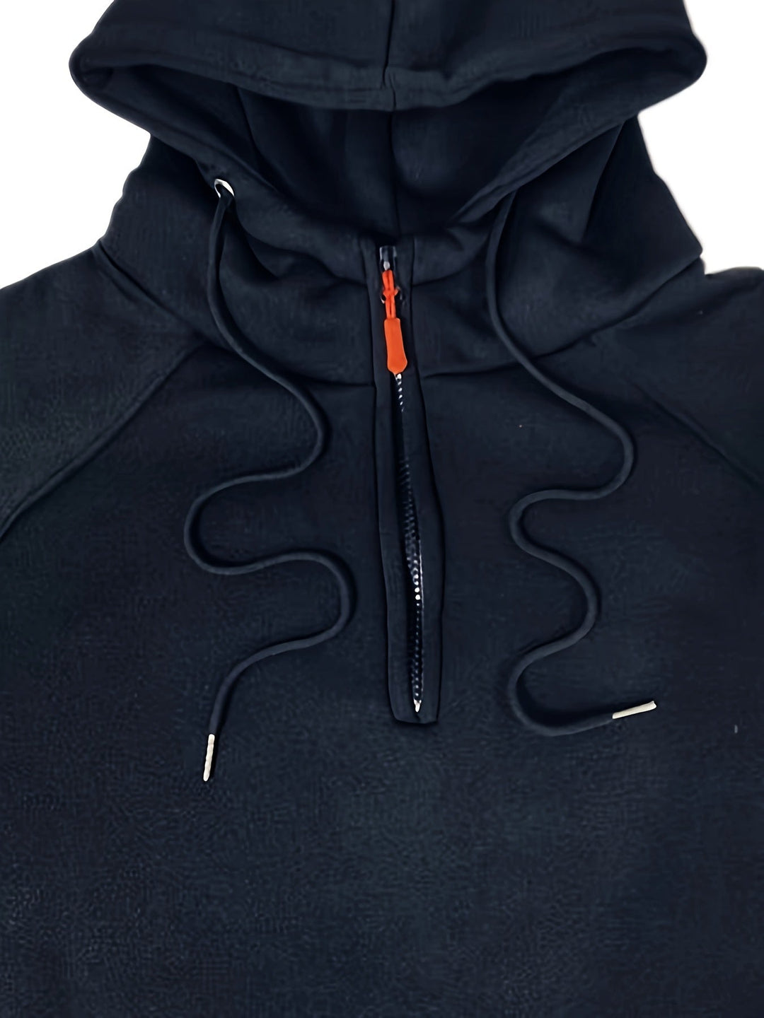 Men's Utility Quarter-Zip Hoodie Drawstring Sleeve Pocket Techwear Relaxed