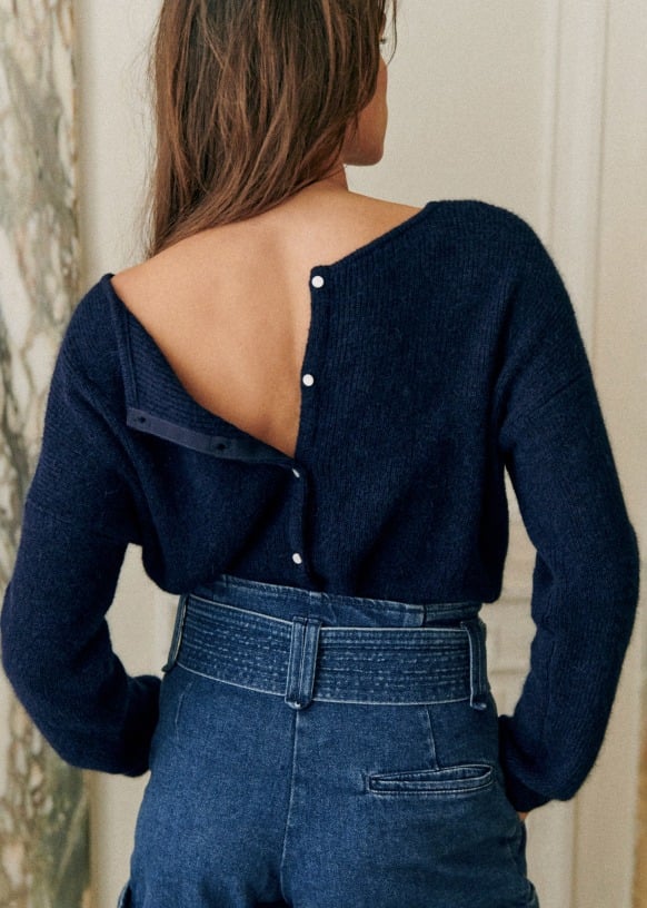 Women's Chunky Knit Cardigan Button-Front V-Neck Soft Brushed Mohair Relaxed