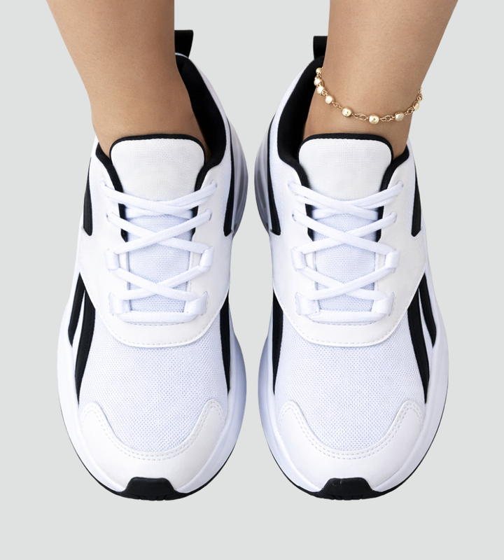 Women's Chunky Air Cushion Sneakers Lace-Up Platform Running Walking Comfort