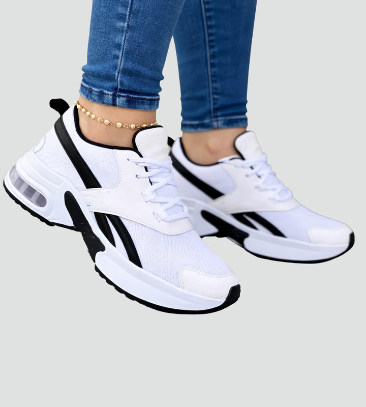 Women's Chunky Air Cushion Sneakers Lace-Up Platform Running Walking Comfort