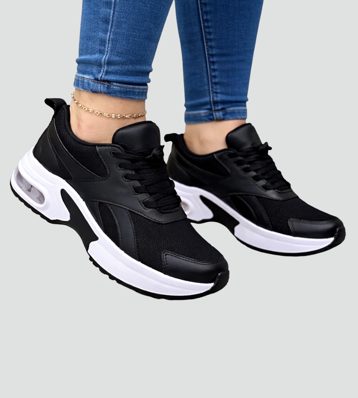 Women's Chunky Air Cushion Sneakers Lace-Up Platform Running Walking Comfort