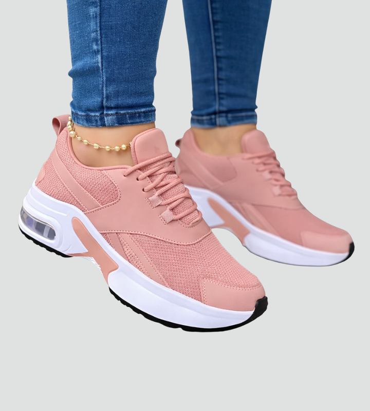 Women's Chunky Air Cushion Sneakers Lace-Up Platform Running Walking Comfort