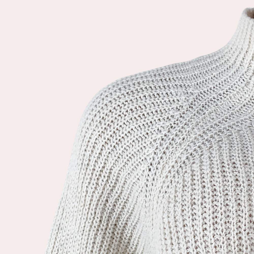 Women's Oversized Turtleneck Knit Sweater Dress Long-Sleeve Ribbed Mini Winter