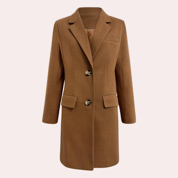 Women's Double-Breasted Trench Coat Notch Lapel Belted Longline Storm-Flap Classic