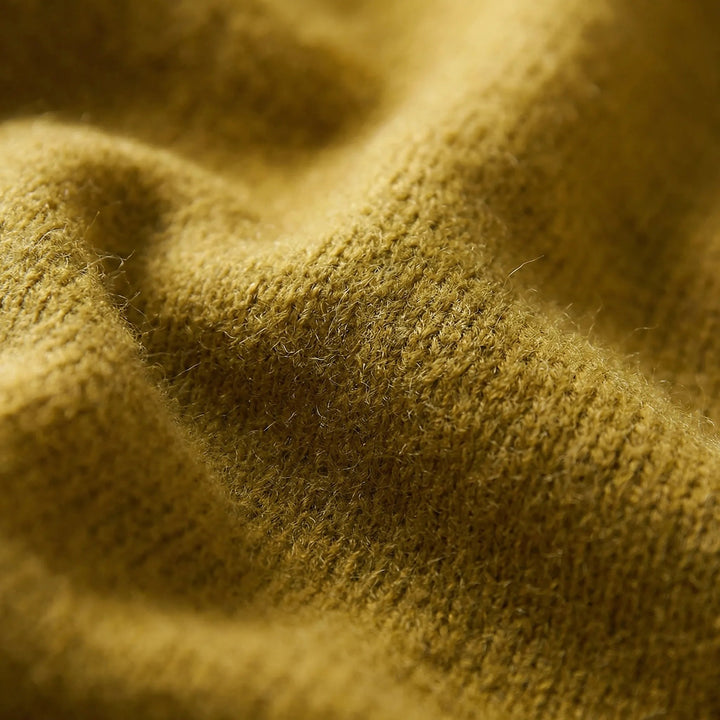 Men's Round Neck Knit Sweater Crewneck Ribbed Relaxed Pullover