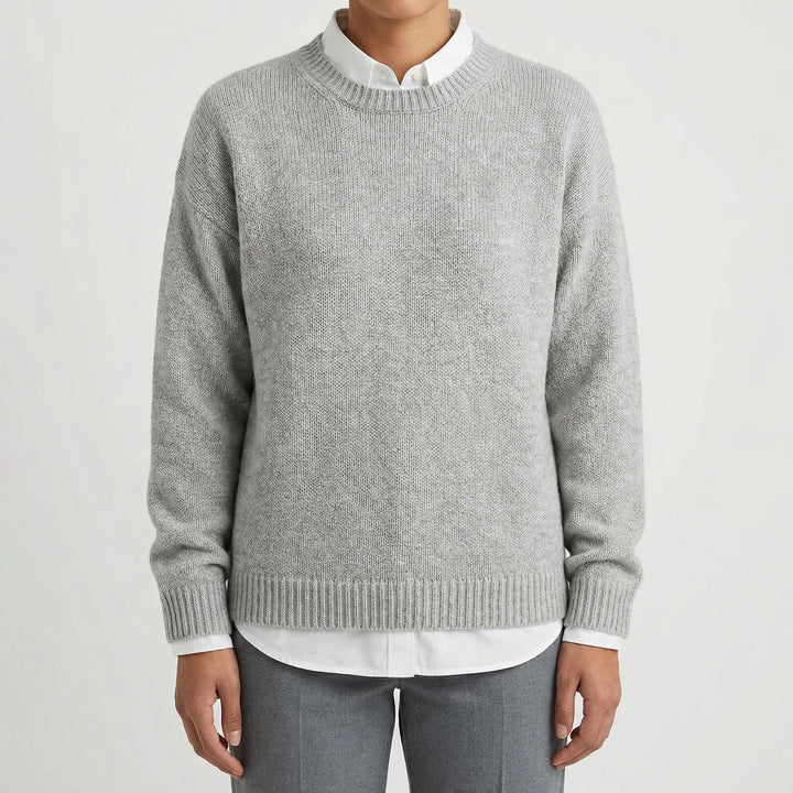 Men's Round Neck Knit Sweater Crewneck Ribbed Relaxed Pullover