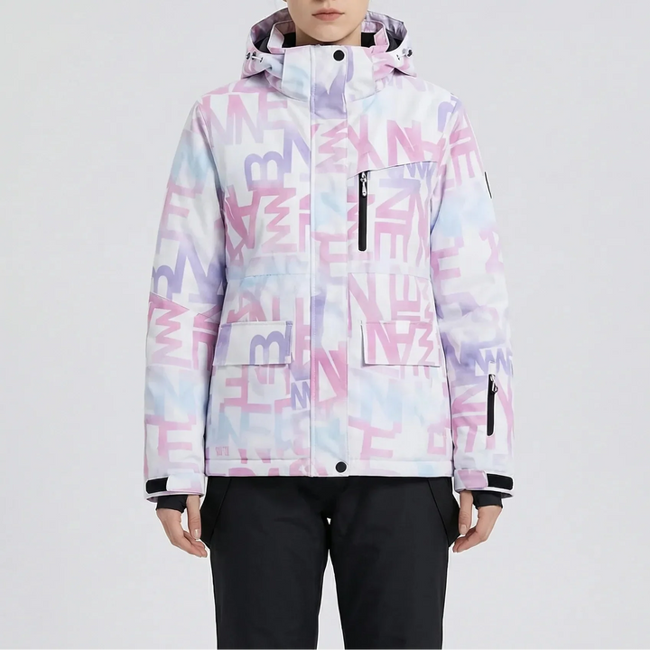 Women's Ski Parka Set Two-Piece Hooded Jacket Snow Pants Insulated Winter Snowsuit Outdoor Warm