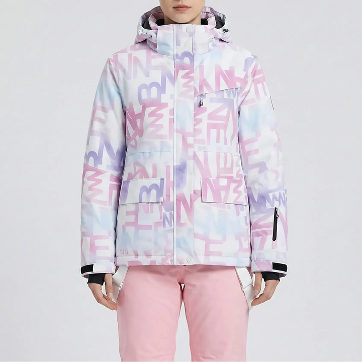 Women's Ski Parka Set Two-Piece Hooded Jacket Snow Pants Insulated Winter Snowsuit Outdoor Warm
