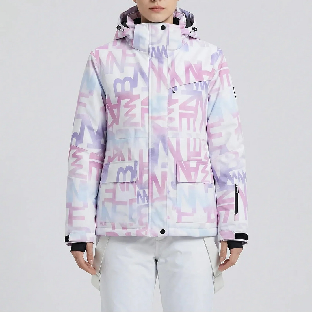 Women's Ski Parka Set Two-Piece Hooded Jacket Snow Pants Insulated Winter Snowsuit Outdoor Warm