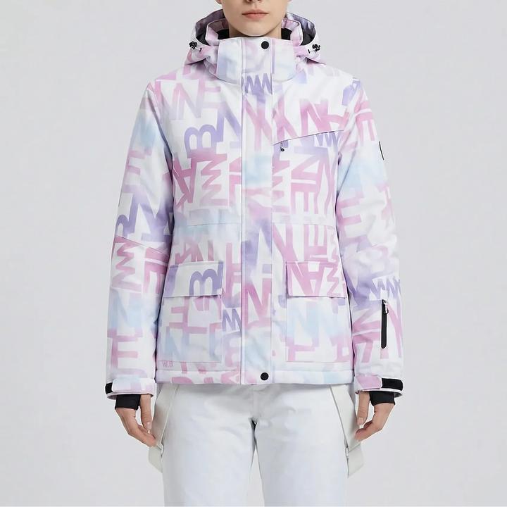 Women's Ski Parka Set Two-Piece Hooded Jacket Snow Pants Insulated Winter Snowsuit Outdoor Warm