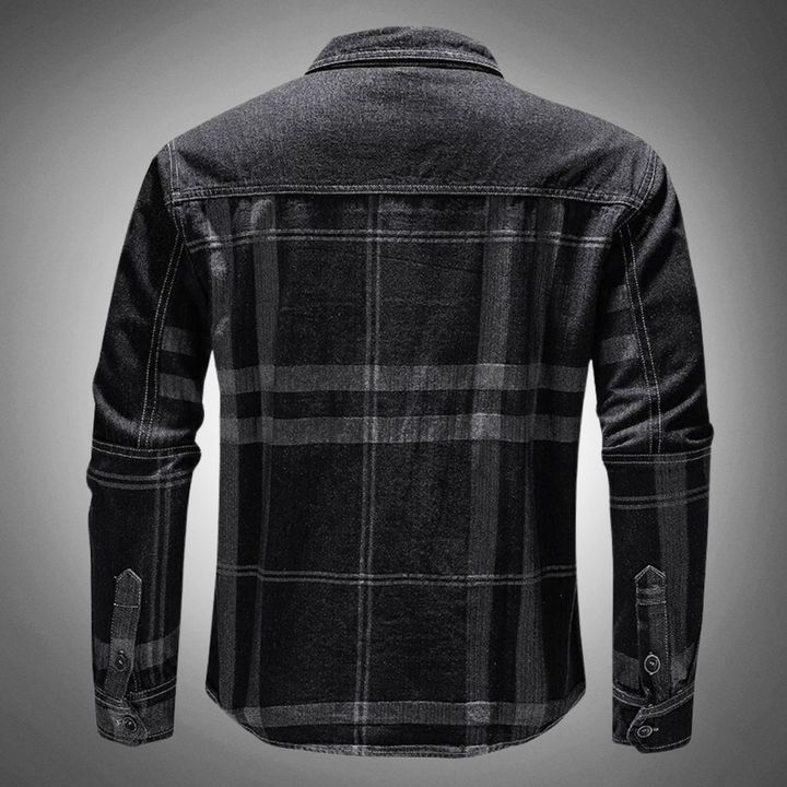 Men's Denim Jacket Button-Front Spread Collar Chest Pockets Washed Slim