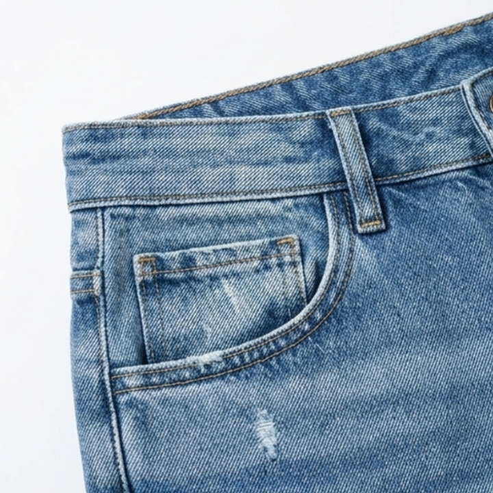 Women's Cropped Straight Leg Jeans High Waist Frayed Hem Distressed Denim