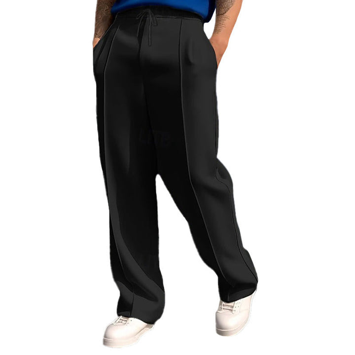 Men's Athletic Sweatpants Straight Leg Drawstring Elastic Waist Breathable Relaxed