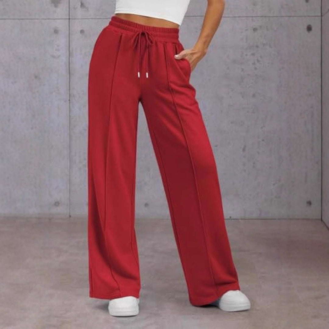 Women's Wide Leg Sweatpants High Waist Drawstring Pockets Pleated Relaxed