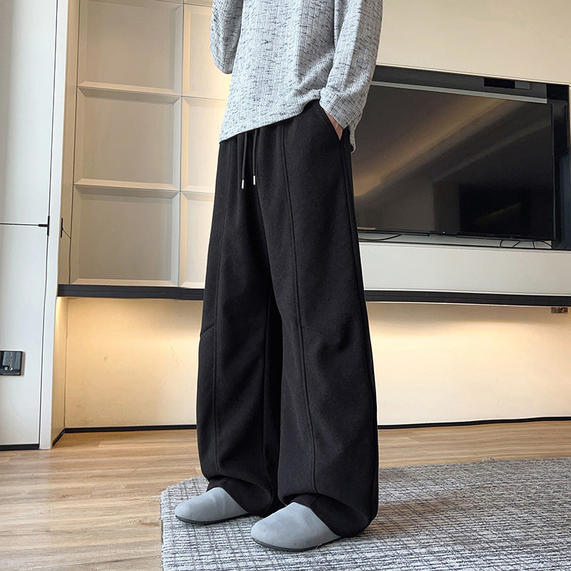 Men's Loose Fit Sweatpants Wide Leg Drawstring Elastic Waist Relaxed