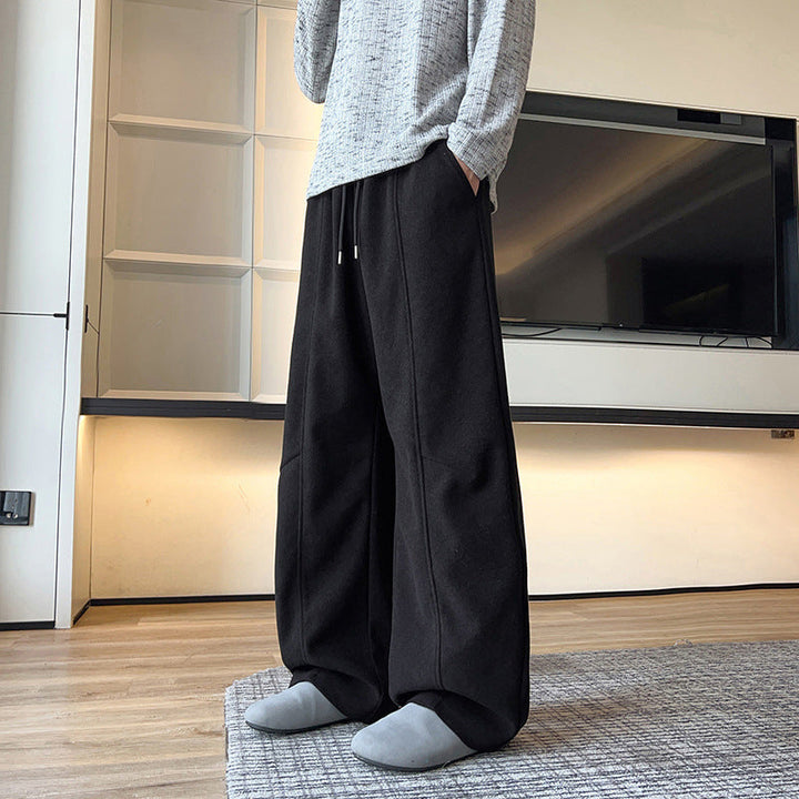 Men's Loose Fit Sweatpants Wide Leg Drawstring Elastic Waist Relaxed
