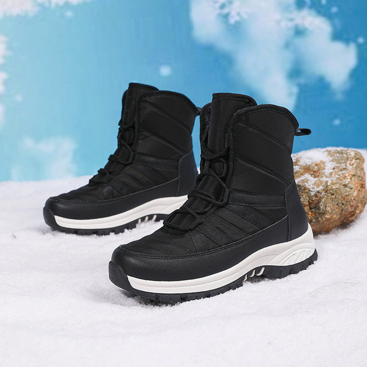Women's Snow Boots Waterproof Quick-Lace Plush-Lined Non-Slip Warm