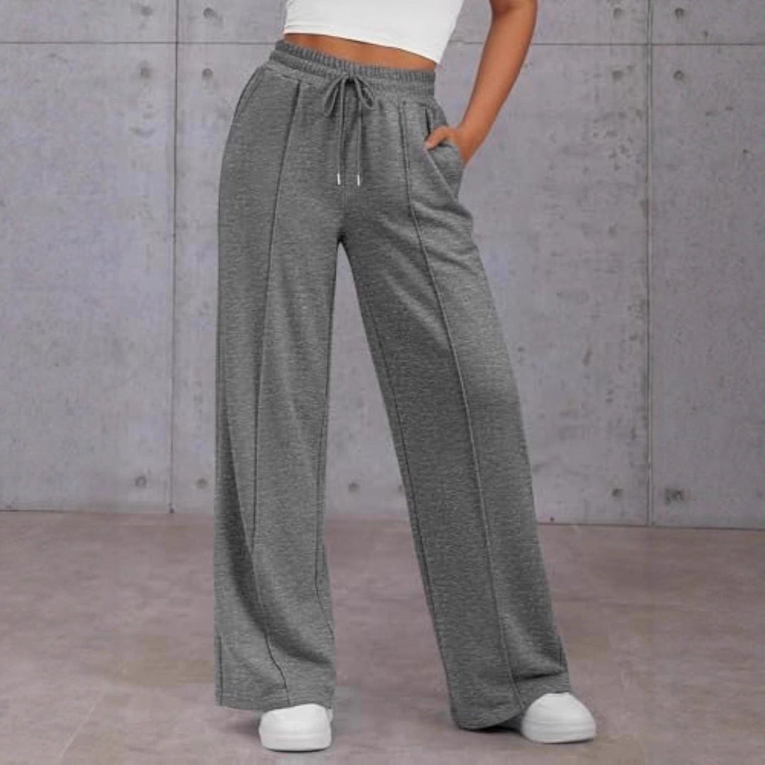 Women's Wide Leg Sweatpants High Waist Drawstring Pockets Pleated Relaxed
