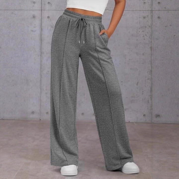 Women's Wide Leg Sweatpants High Waist Drawstring Pockets Pleated Relaxed