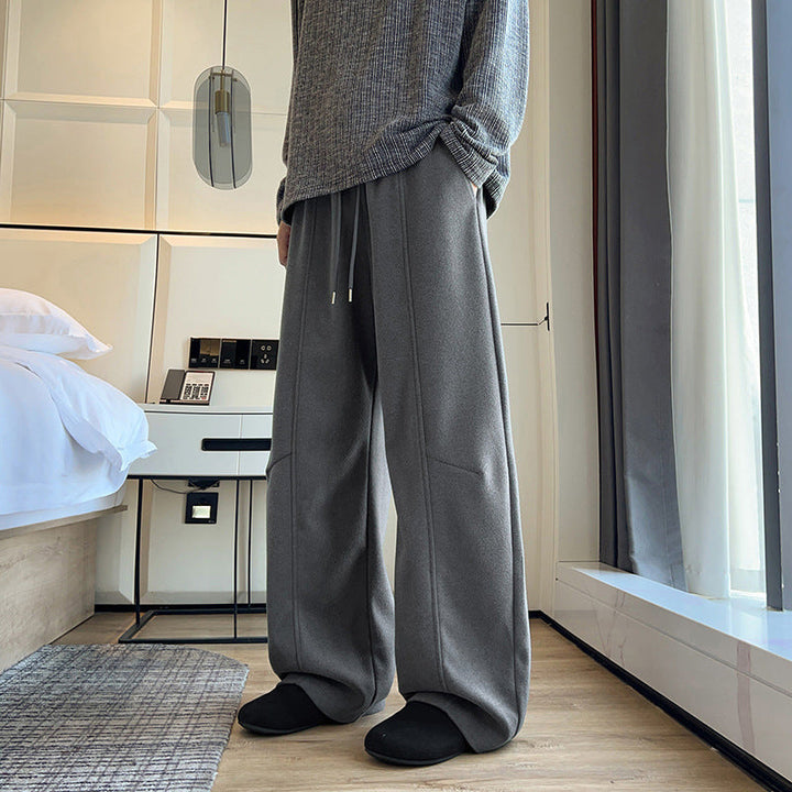 Men's Loose Fit Sweatpants Wide Leg Drawstring Elastic Waist Relaxed