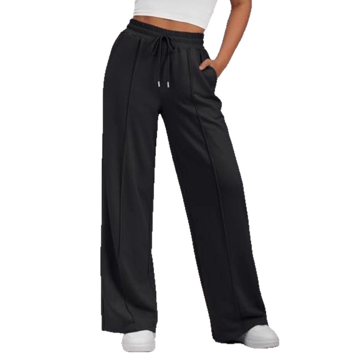 Women's Wide Leg Sweatpants High Waist Drawstring Pockets Pleated Relaxed