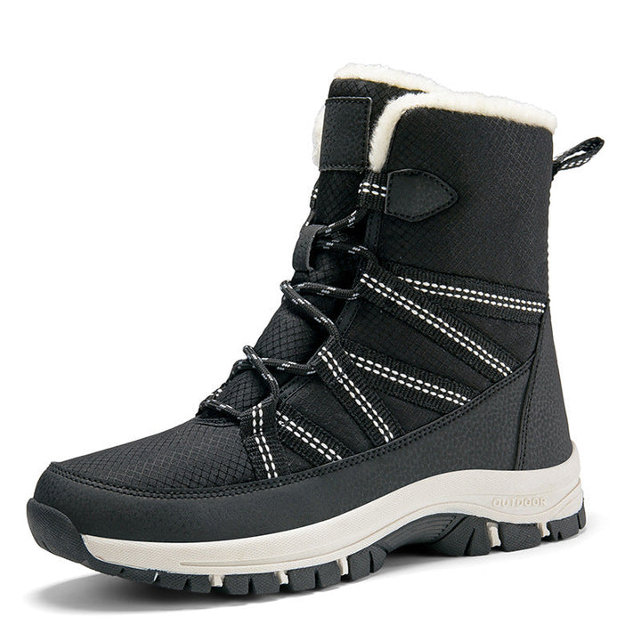 Women's Snow Boots Insulated Plush-Lined Lace-Up Non-Slip Winter Warm