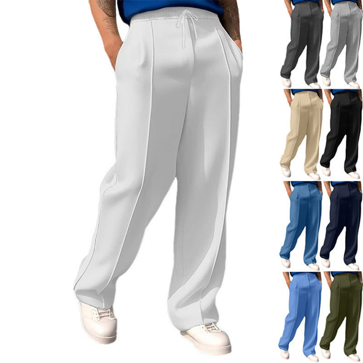 Men's Athletic Sweatpants Straight Leg Drawstring Elastic Waist Breathable Relaxed