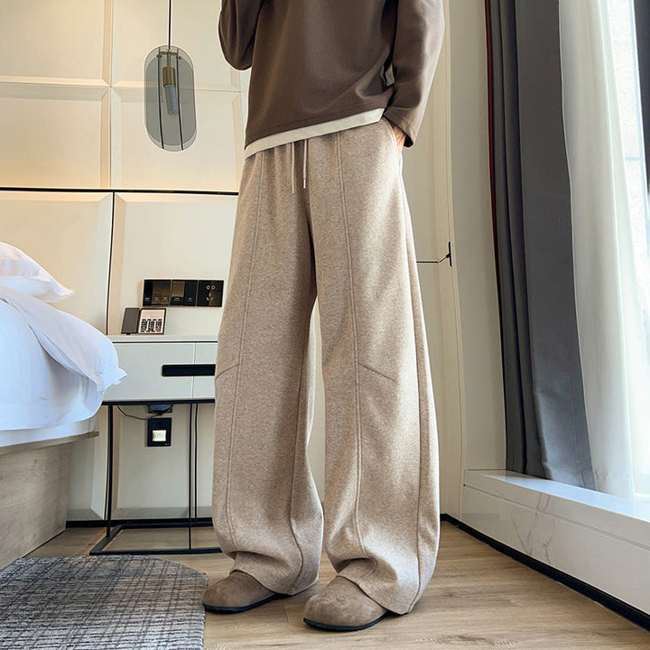 Men's Loose Fit Sweatpants Wide Leg Drawstring Elastic Waist Relaxed