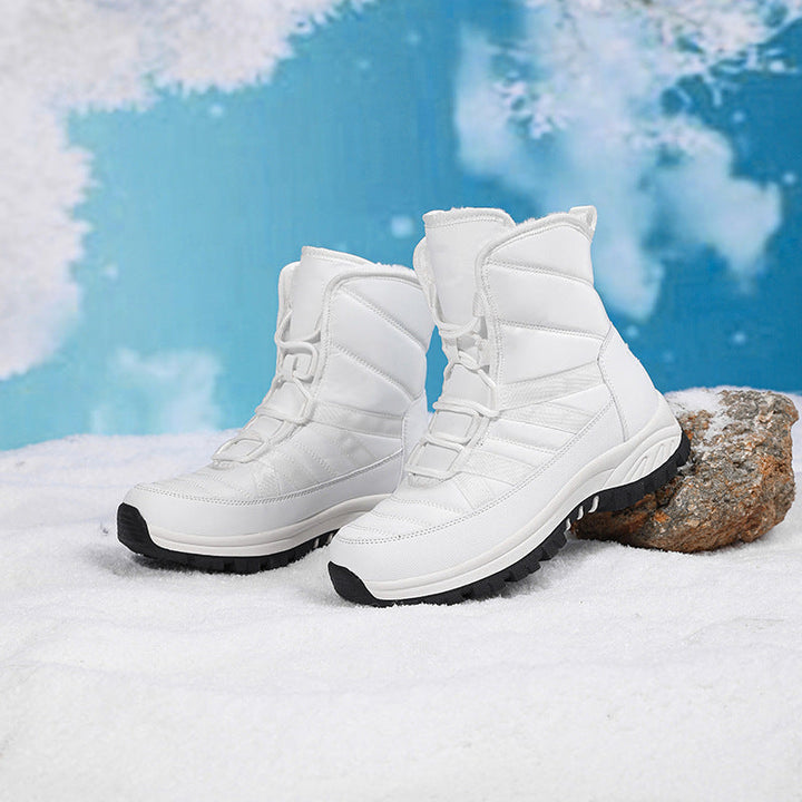 Women's Snow Boots Waterproof Quick-Lace Plush-Lined Non-Slip Warm