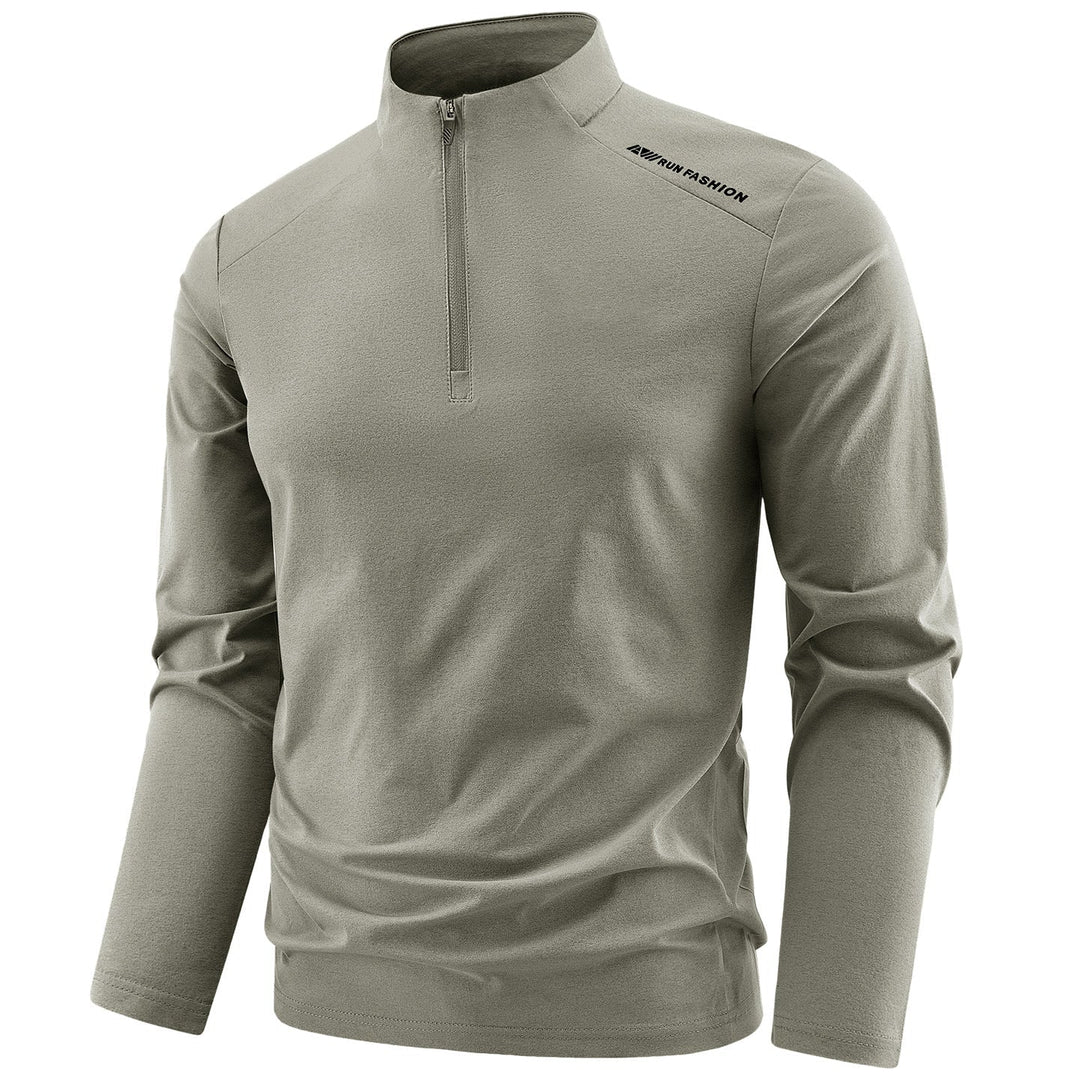 Men's Performance Half-Zip Training Top Stand Collar Breathable Athletic