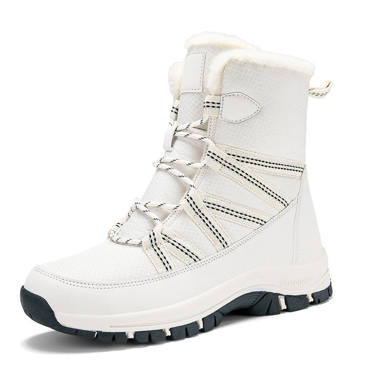 Women's Snow Boots Insulated Plush-Lined Lace-Up Non-Slip Winter Warm