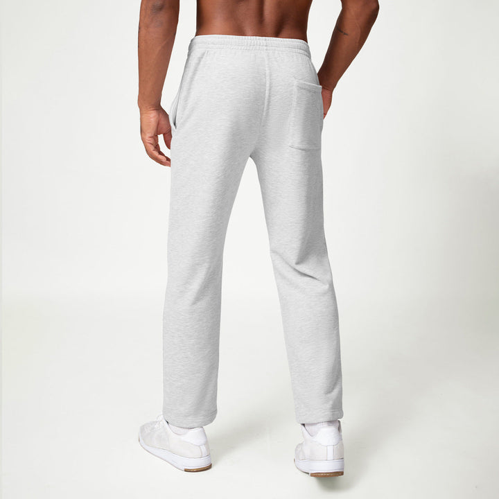 Men's Sweatpants Straight Leg Drawstring Elastic Waist Open Hem Relaxed