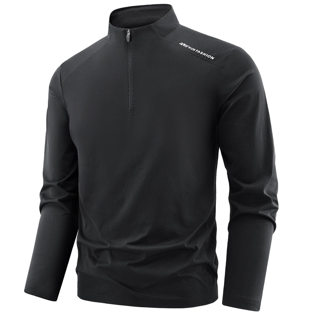 Men's Performance Half-Zip Training Top Stand Collar Breathable Athletic