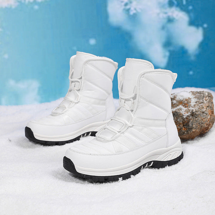 Women's Snow Boots Waterproof Quick-Lace Plush-Lined Non-Slip Warm