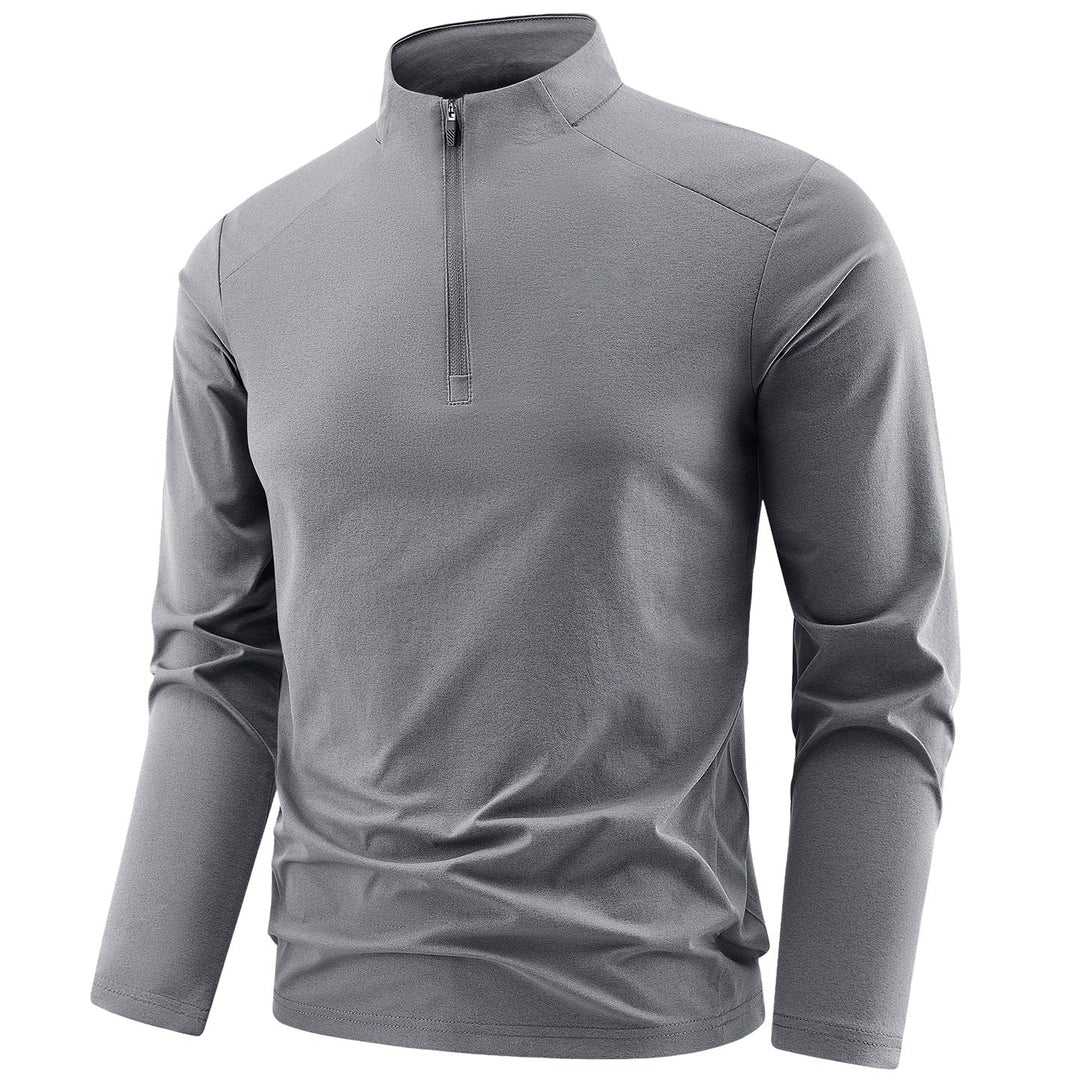 Men's Performance Half-Zip Training Top Stand Collar Breathable Athletic