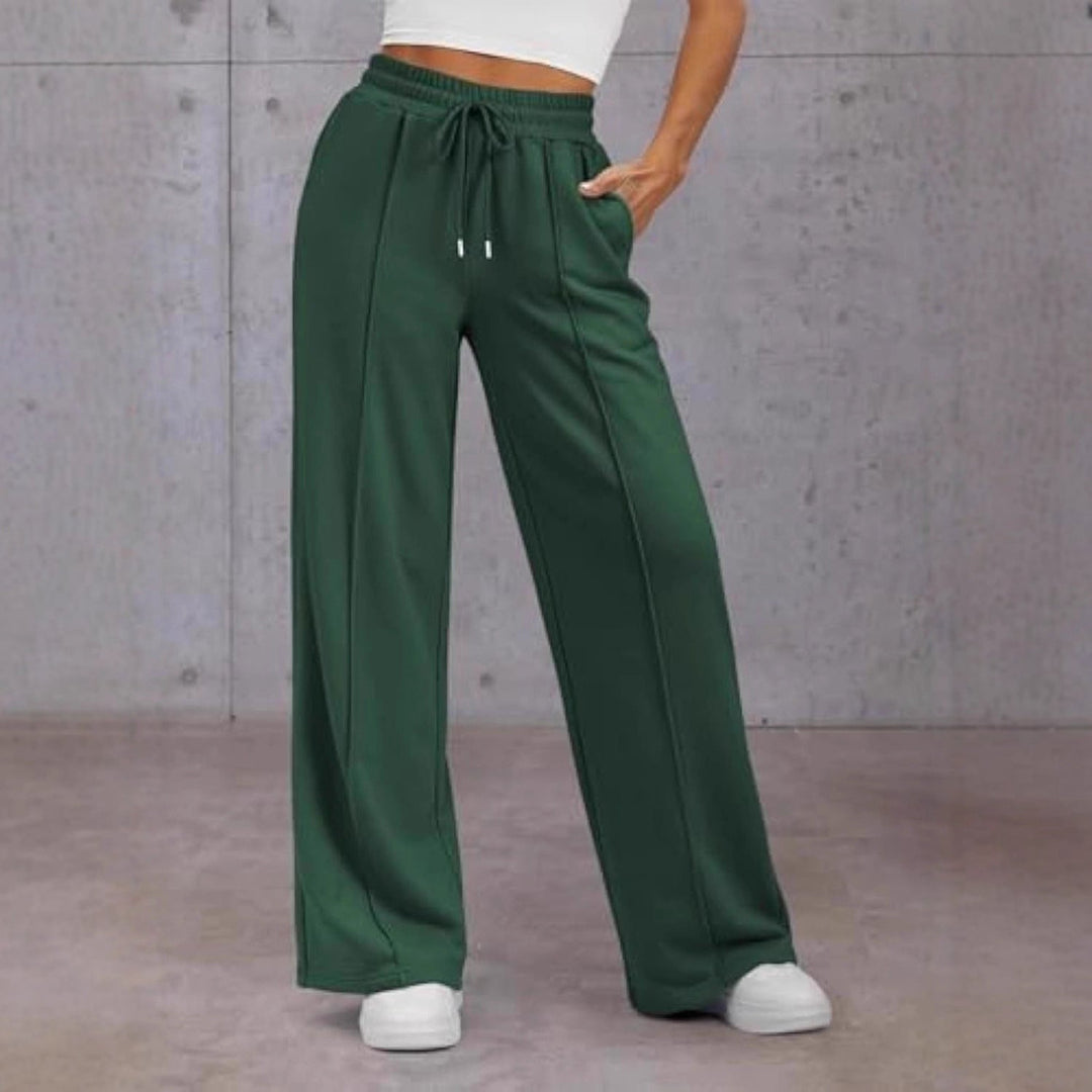 Women's Wide Leg Sweatpants High Waist Drawstring Pockets Pleated Relaxed