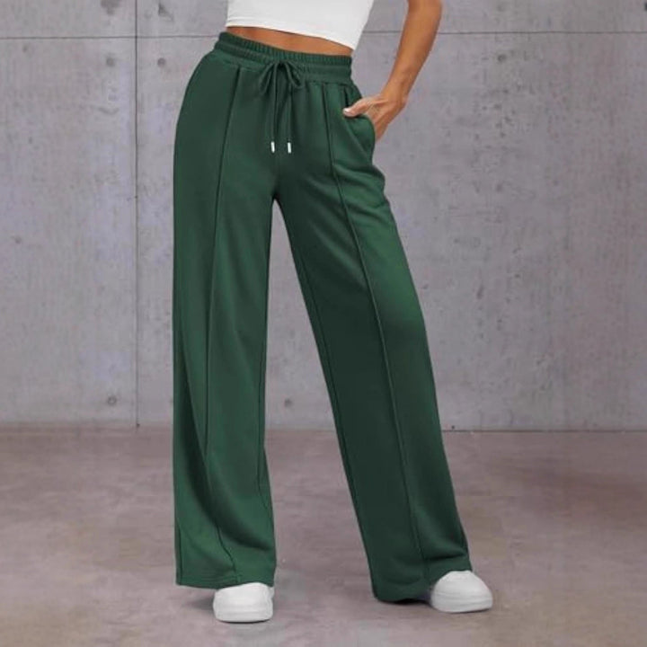 Women's Wide Leg Sweatpants High Waist Drawstring Pockets Pleated Relaxed