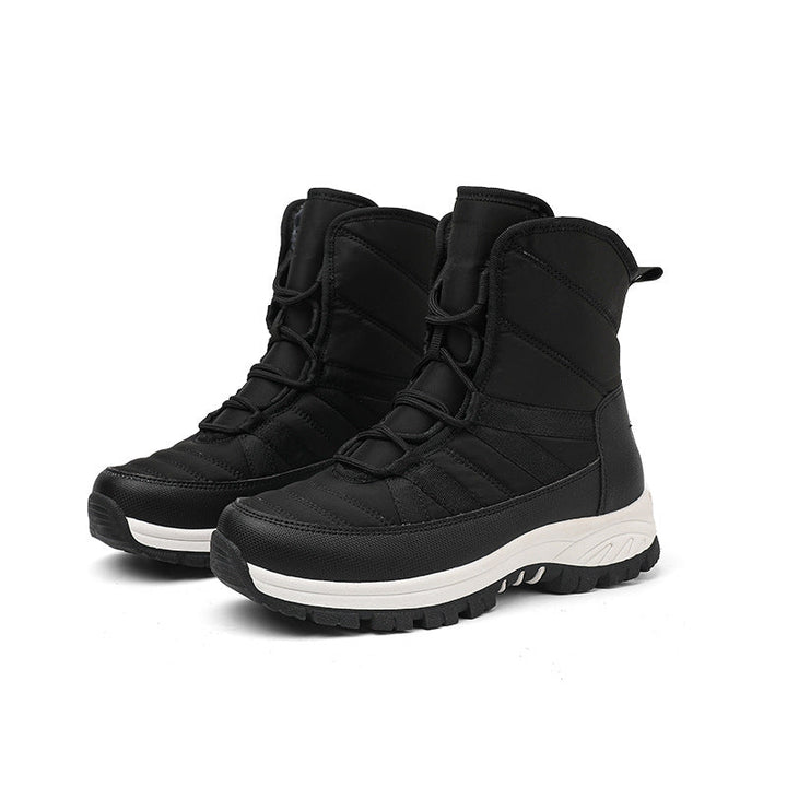 Women's Snow Boots Waterproof Quick-Lace Plush-Lined Non-Slip Warm
