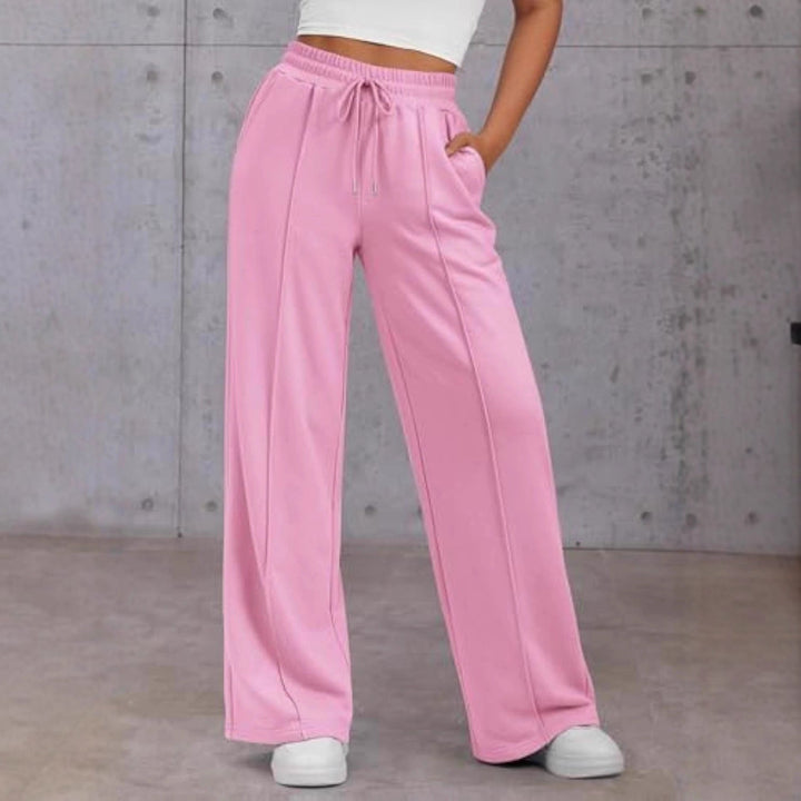 Women's Wide Leg Sweatpants High Waist Drawstring Pockets Pleated Relaxed