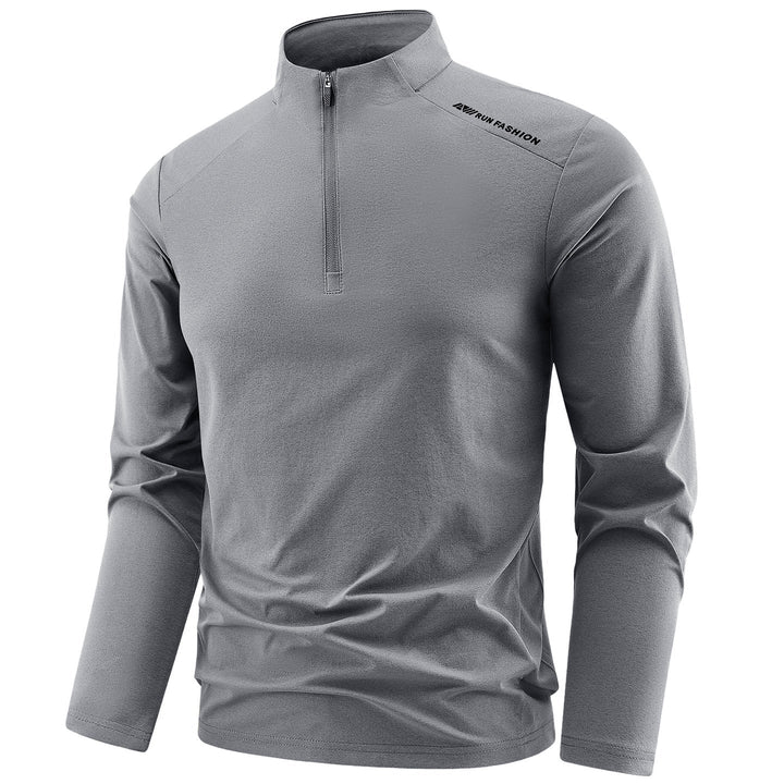 Men's Performance Half-Zip Training Top Stand Collar Breathable Athletic