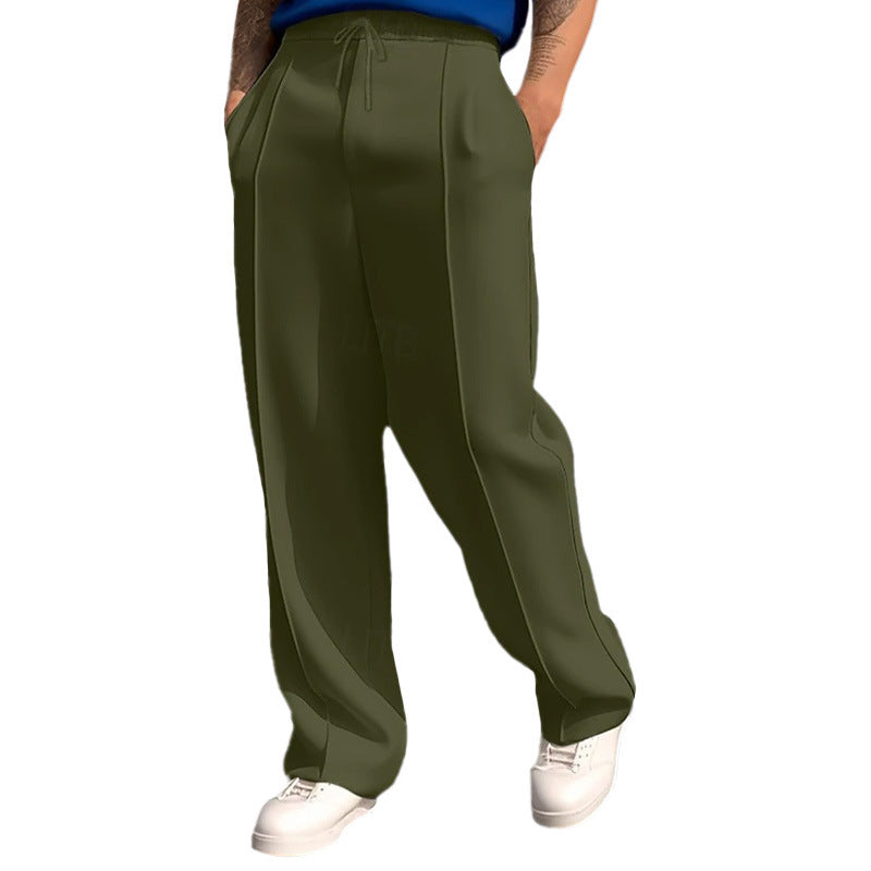 Men's Athletic Sweatpants Straight Leg Drawstring Elastic Waist Breathable Relaxed
