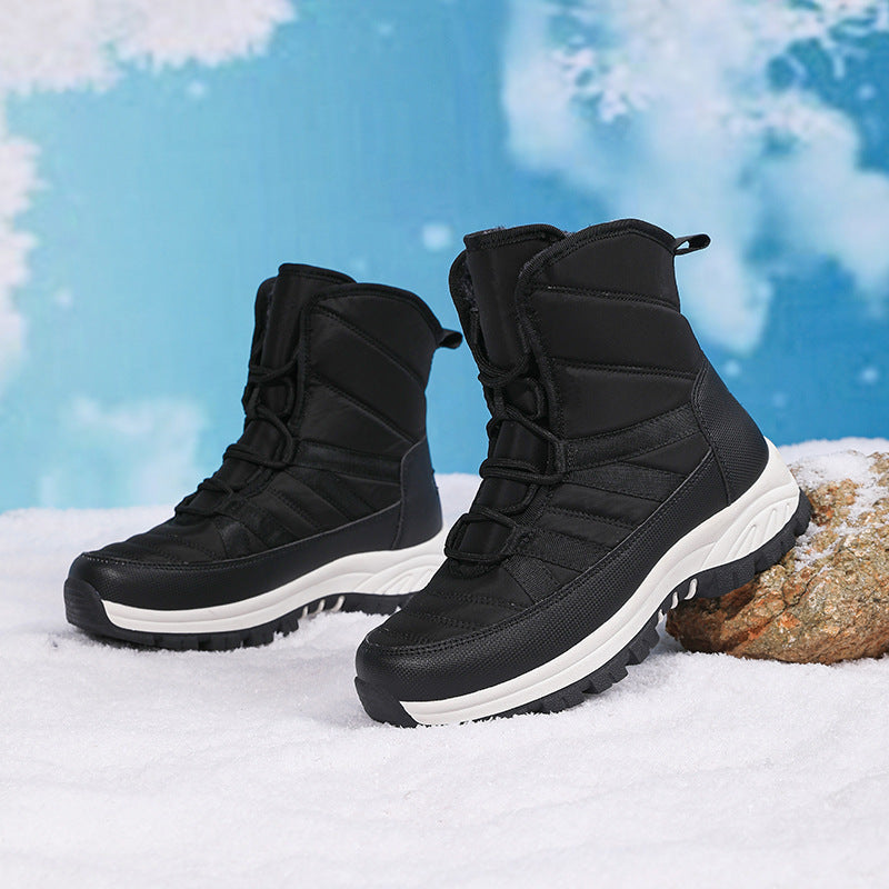 Women's Snow Boots Waterproof Quick-Lace Plush-Lined Non-Slip Warm