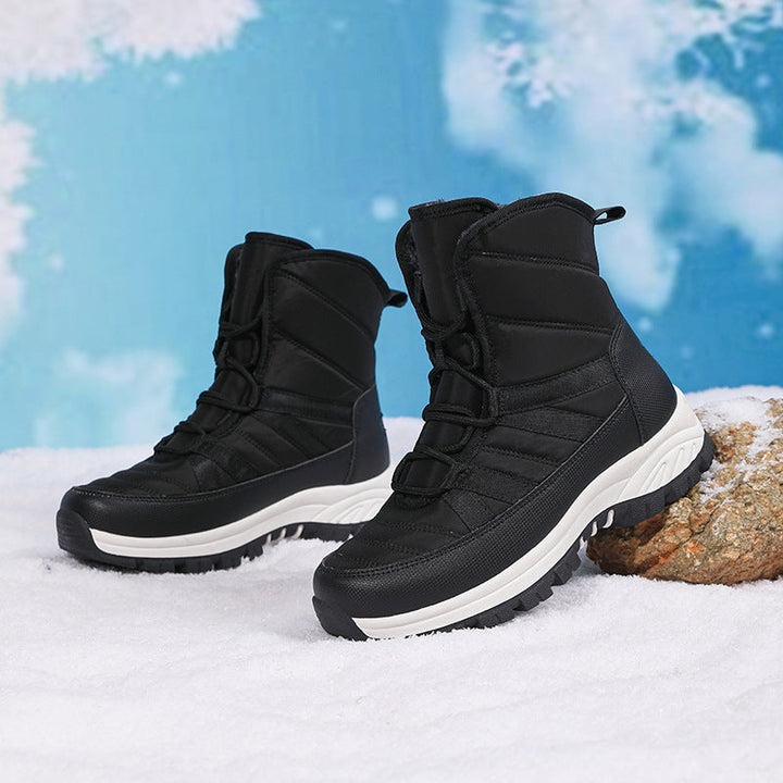 Women's Snow Boots Waterproof Quick-Lace Plush-Lined Non-Slip Warm