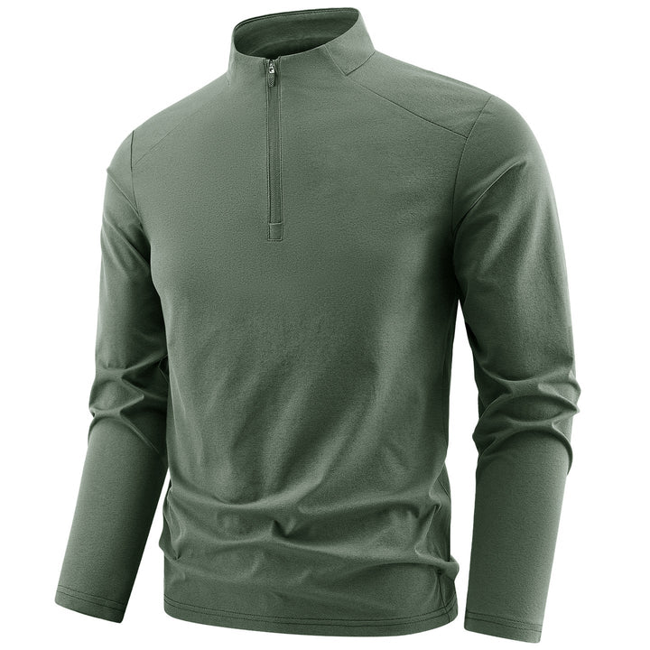 Men's Performance Half-Zip Training Top Stand Collar Breathable Athletic