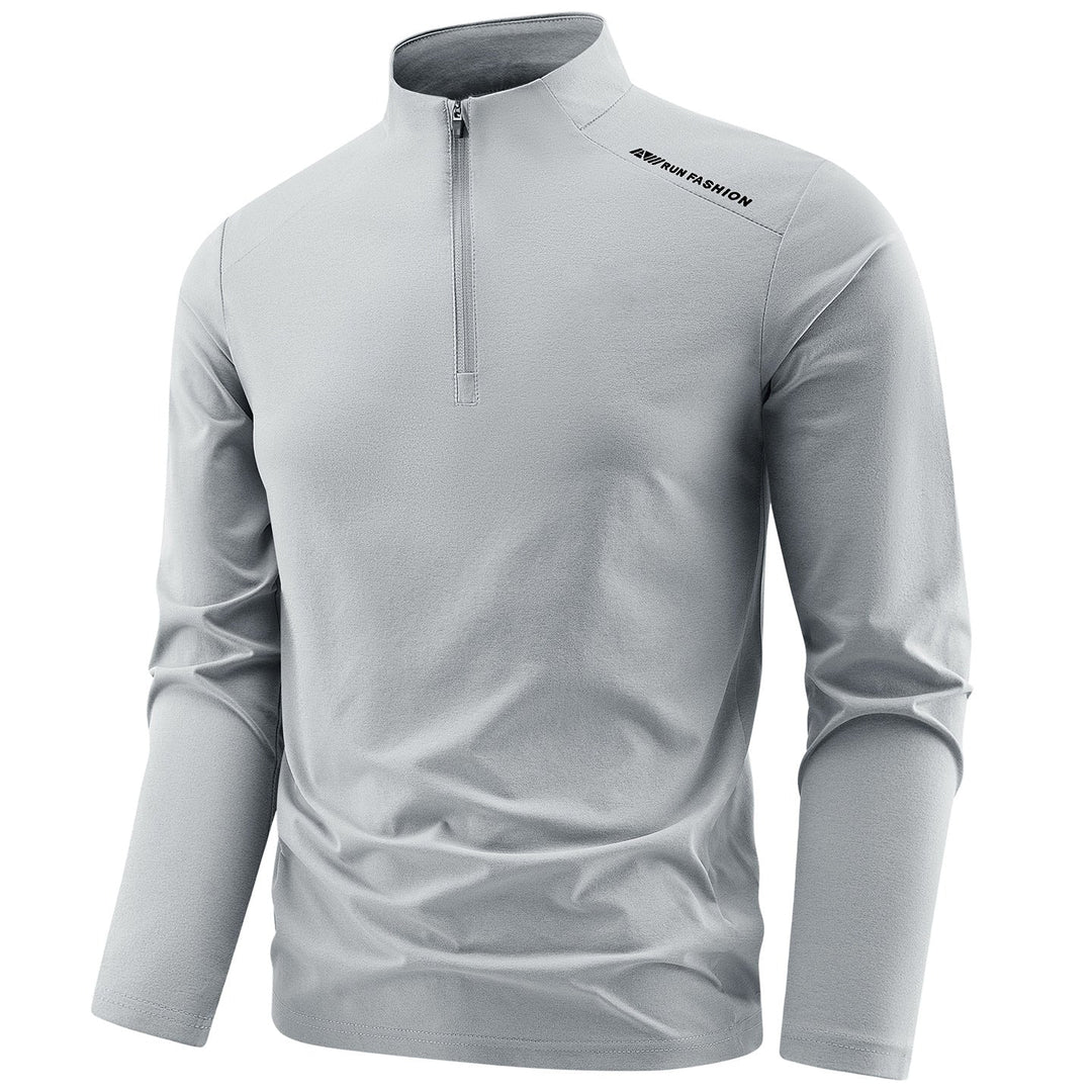 Men's Performance Half-Zip Training Top Stand Collar Breathable Athletic