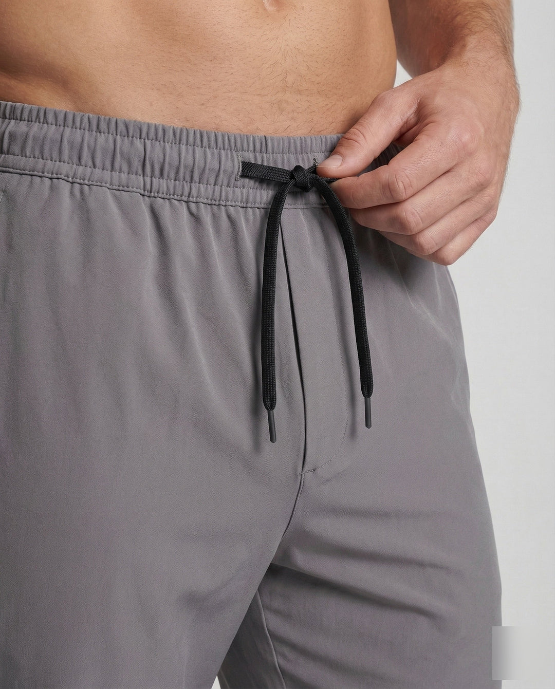 Men's Straight Leg Joggers Drawstring Elastic Waist Open Hem Pockets