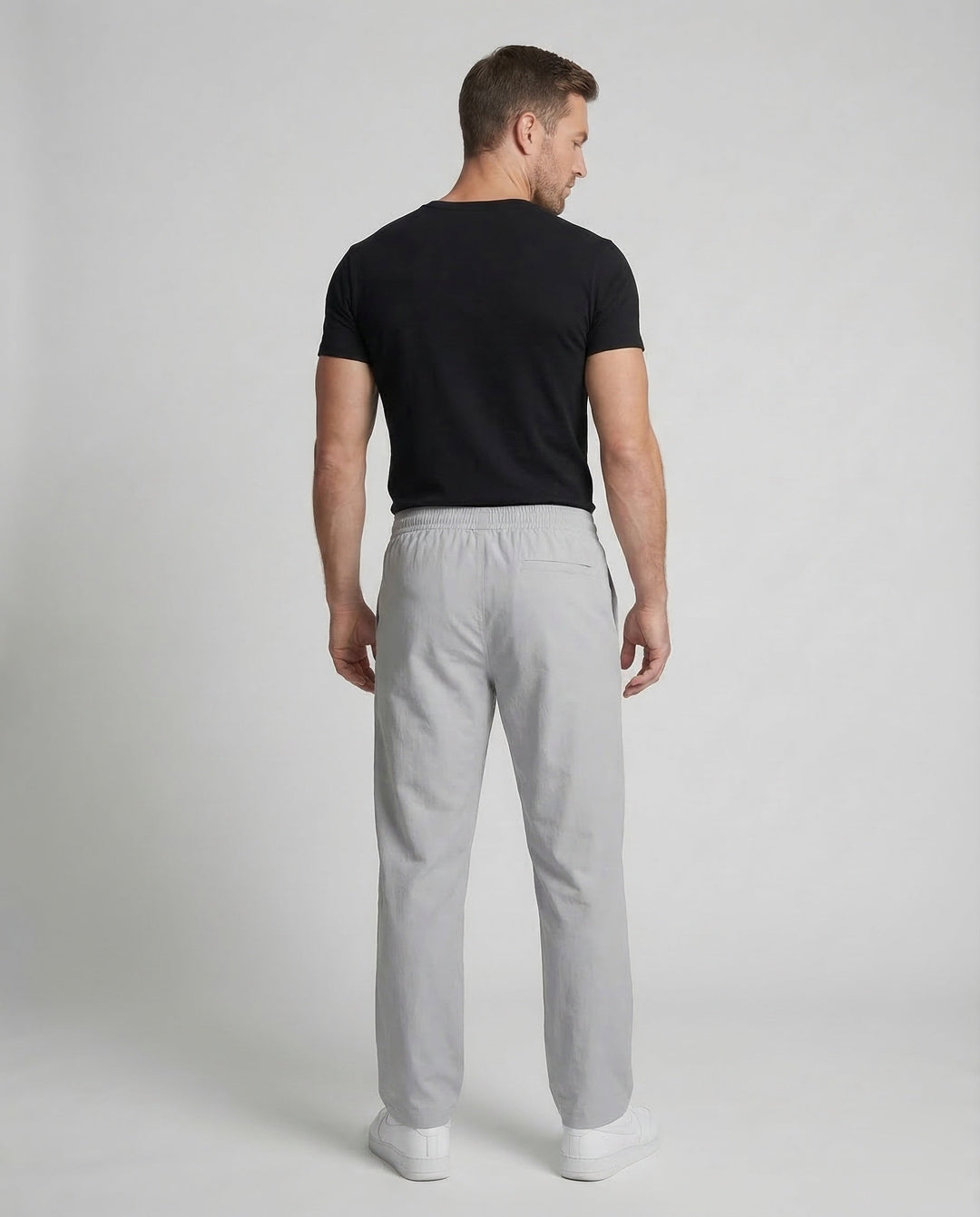 Men's Loose Fit Joggers Drawstring Elastic Waist Open Hem Relaxed