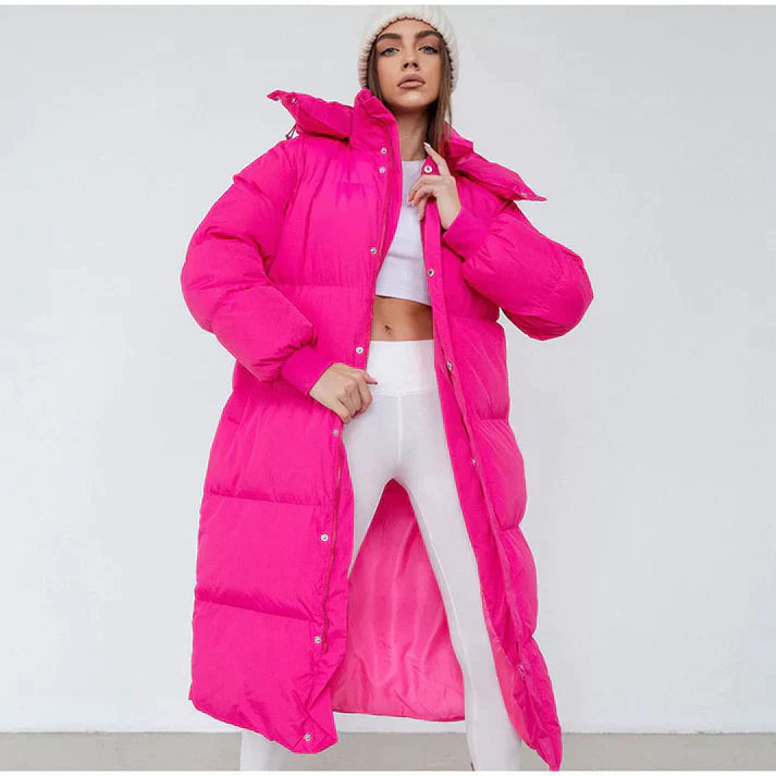 Women's Maxi Puffer Coat Hooded Quilted Longline Oversized Warm